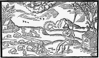 12月、Esmond Spenser（1552-99）の「The Shepheardes Calender」より、1579年に発行された原本の複製 作： English School